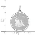 thumbnail image 3 of FB Jewels Sterling Silver Rhodium-plated Maltese Disc Charm, 3 of 4