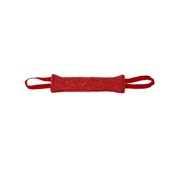 Methold Entrenador de mascotas de tela de algodón, Color sólido, doble asa, al aire libre, interactivo, relajante, entrenamiento, juguete para Suministros para perros Rojo Methold PT005027-02
