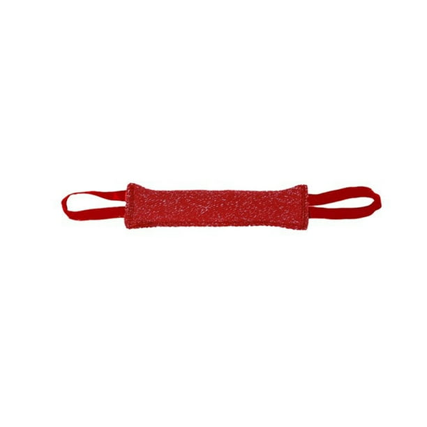 Methold Entrenador de mascotas de tela de algodón, Color sólido, doble asa, al aire libre, interactivo, relajante, entrenamiento, juguete para Suministros para perros Rojo Methold PT005027-02