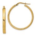 thumbnail image 1 of 14k Yellow Gold Large 3mm Hoop Earrings Round, 1 of 8