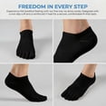 thumbnail image 3 of BlinkLLX 6 Pairs Cotton Toe Socks Low Cut No Show Athletic Socks for Men Women, 3 of 5