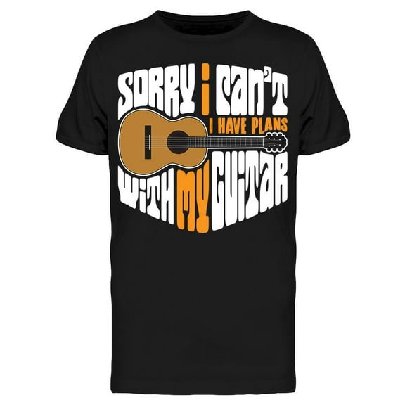 I Have Plans With My Guitar T-Shirt Men -Image by Shutterstock, Male Medium
