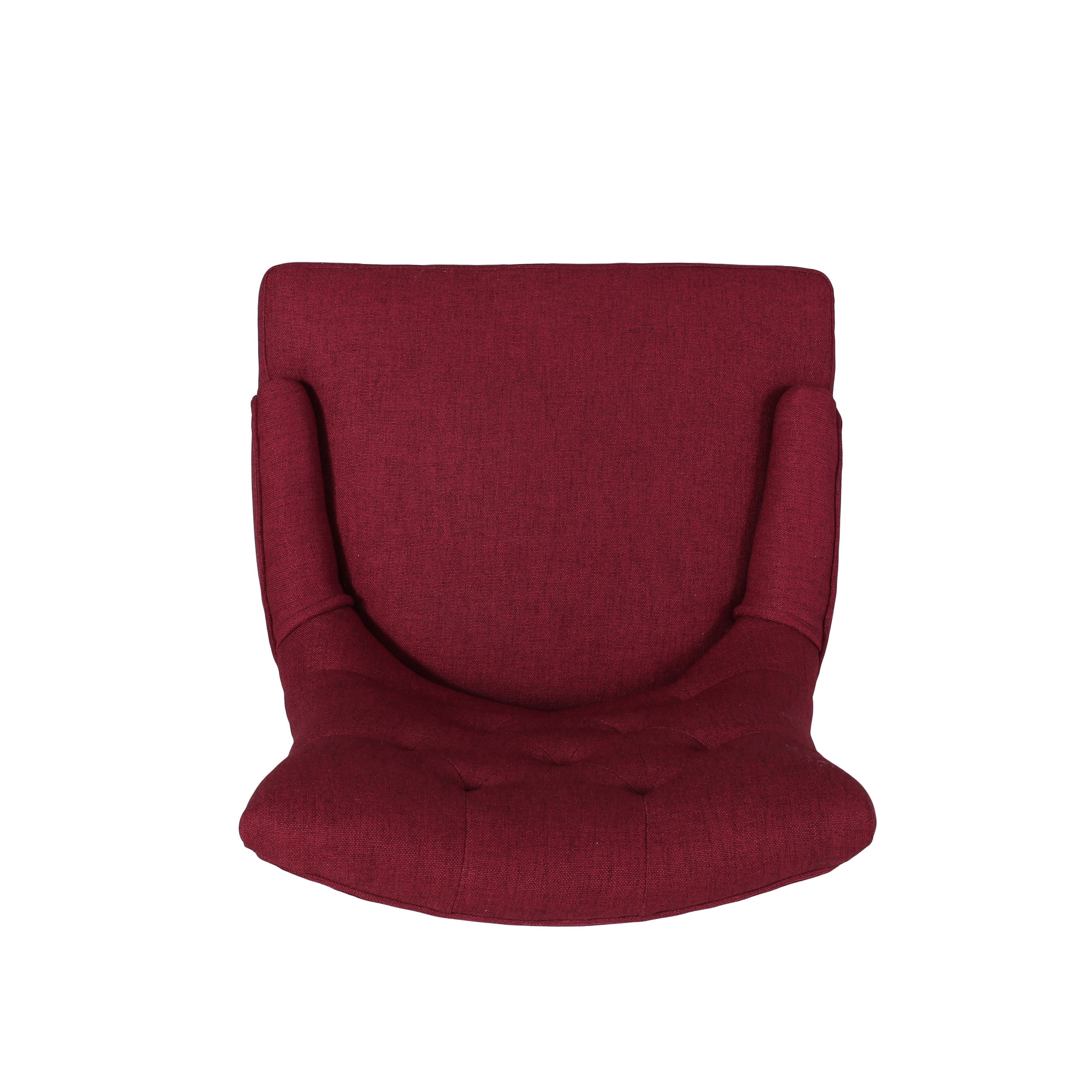 Noble House Byron Fabric Dining Chairs, Set of 2, Deep Red, Dark Brown