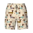 thumbnail image 4 of Lsque Mens Swim Trunks Dachshund Dog Pattern - Bathing Suit Compression Liner - Beach Swim Shorts Swimwear - (S-3XL) - Stretch Quick Dry -Large, 4 of 9