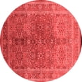thumbnail image 1 of Ahgly Company Indoor Round Oriental Red Industrial Area Rugs, 7' Round, 1 of 4