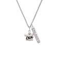 thumbnail image 2 of Delight Jewelry Silvertone BOO Ghost Silvertone Balance Bar Charm Necklace, 23", 2 of 4