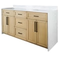 thumbnail image 5 of Palisade 72" Double Bathroom Vanity with Blonde Cabinet and Engineered Marble Top, 5 of 7