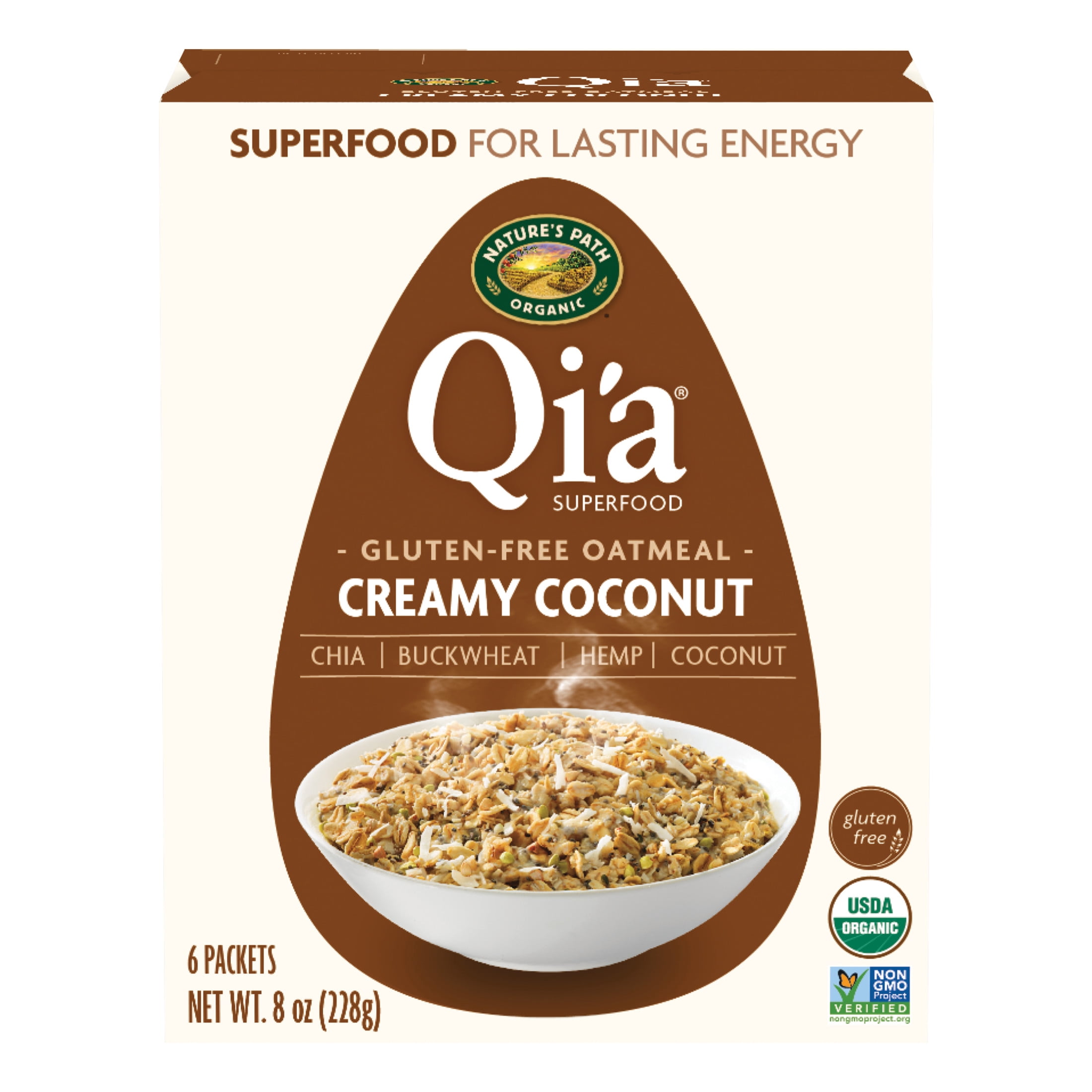 Nature's Path Organic Oatmeal, Creamy Coconut Instant, 8oz Box