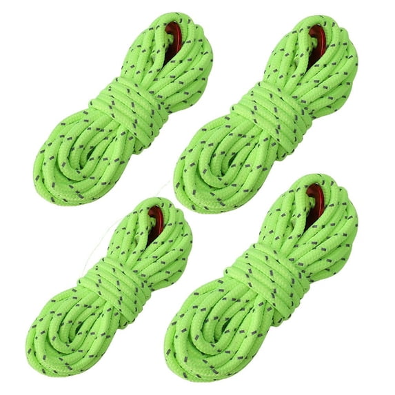 4pcs/set 4meters Length Diameter 4mm 6Colors Hiking Camping Equipment Paracord Cord Survival kit Lanyard Tent Ropes Paracords 550 Rope GREEN