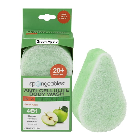 Spongeables Gel De Baño Anticelulítico En Una Esponja De Lavado 20 Manzana 1 Unidad