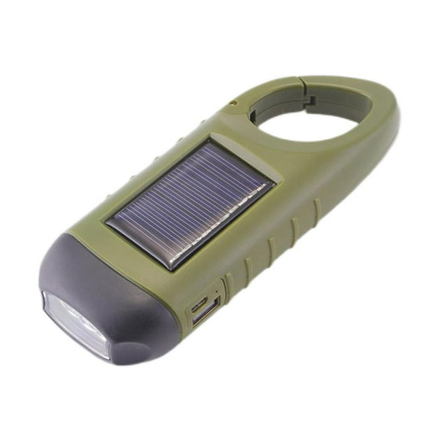 cámping Antorcha solar LED Linterna manual Banco de energía de emergencia ( ) Verde oliva Verde 1pc Barbie Nuevos Originales