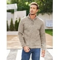 thumbnail image 3 of COOFANDY Men's Casual Knit Pullover Sweatshirt Slim Fit Thermal Winter Sweater, 3 of 20