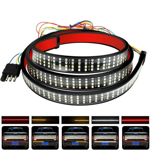 12V LED Truck Tailgate Light Bar With Turn Signal Brake Double Flash Lights 49"