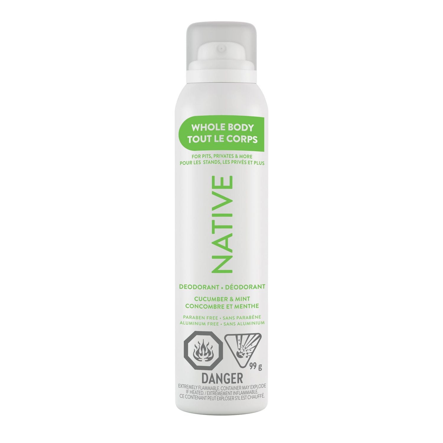 Native Whole Body deodorant, Cucumber & Mint, 99G, 99g