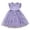Purple, variant on REDARER Girls Flutter Sleeve Ribbed Tulle Dress with Floral Embroidery & Bowknot Detail Princess Party Outfit,12-18 Months