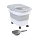 thumbnail image 1 of Contenedor de almacenamiento de comida para perros y gatos, contenedor de comida plegable, contenedor de comida plegable Blanco, 1 of 9