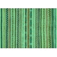 thumbnail image 1 of Ahgly Company Machine Washable Indoor Rectangle Abstract Turquoise Blue Modern Area Rugs, 2' x 5', 1 of 4