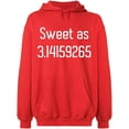 thumbnail image 2 of OXI Hoodie Sweatshirt - Sweet As Pi, Basic Casual Hoodie for Men's and Women Fleece Hoodie Long Sleeve - Red Medium, 2 of 3