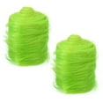 thumbnail image 1 of Unique Bargains Plush Faux Fur Fabric Precut Strips, 59' x 4' Fluffy Faux Fur Ribbon, Green 2Pack, 1 of 7