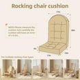 thumbnail image 5 of Rocking Chair Cushion - Corduroy Fabric, High-Density Sponge, Durable Comfort Non-Slip Bottom Tufted Seat Pads with Ties, Corduroy︱Grey, 44x19x4 inch, 5 of 5