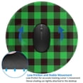 thumbnail image 4 of Disketp Buffalo Plaid Green Black Small Mouse Pad 7.9x7.9 Inches,Washable Round Mousepad For Office Laptop Computer,Non-Slip Rubber Base Mouse Pads For Wireless Mouse, 4 of 9