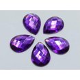 thumbnail image 2 of U8MO 500 Flatback Acrylic Rhinestone TearDrop Gem Bead 13X18mm No Hole Various Colour-Dark Purple, 2 of 2