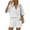 White, variant on Women's 2-Piece Linen Blend Short Set, Half Sleeve Button-Down Shirt & Elastic Waist Shorts, Casual Summer Co-Ord Outfit, S-XXL