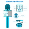 thumbnail image 2 of BONAOK 2 Pack Wireless Bluetooth Karaoke Microphone for Kids, 5-in-1 Portable Handheld Mic Speaker Machine,Kids Toys for Girls Boys Gift Birthday(Rose Gold & Blue), 2 of 7