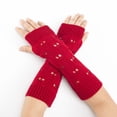 thumbnail image 4 of Yoyauz Women's Long Fingerless Gloves Arm Warm Knit Thumbhole Stretch, 4 of 6