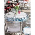 thumbnail image 5 of Outdoor Tablecloth with Umbrella Hole for Patio/Picnic/Party/Camping, Blue Coastal Starfish Waterproof Table Cloth Round Cover Washable, Summer Ocean Sea Corals Wooden Grain (Dia 54"), 5 of 9