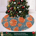 thumbnail image 6 of FMSHPON Thanksgiving Day PumpkinsAutumn Leaves Xmas Christmas Tree Skirt Stand Mat for Holiday Party Decoration Indoor Outdoor 36 inches, 6 of 6