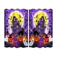 thumbnail image 2 of White Base Pumpkin Witch Hat Bat All Over Kitchen Curtain,Short Panel Window Valance for Sink,Breakfast Nook,Home Decor, 2 of 5