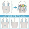 thumbnail image 4 of Yanxiao Easter Baskets, Cute Easter Rope Bunny Baskets, Easter Egg Hunt Baskets with Cute Bunny Ears, Easter Gifts Baskets Egg Hunt Baskets for Girls, Baby, Kids, Children and Boys, Blue, 4 of 9