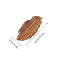 thumbnail image 3 of MMJ Wooden Tray Leaf Shaped Platter Snack Fruit Storage Organizer 11.81x4.72in Living Room Coffee Table Tea Serving Rustic Decor, 3 of 7