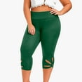 thumbnail image 7 of BLVB Capri Leggings for Women Cutout Stretch Plus Size Capris Tights Cropped Pants Trouser for Casual Yoga Work, 7 of 7