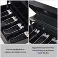 thumbnail image 3 of Locking Metal Cash Box with Coin Lid .L x .W x .H es Money Box with Key Lock SMCBB, 3 of 7