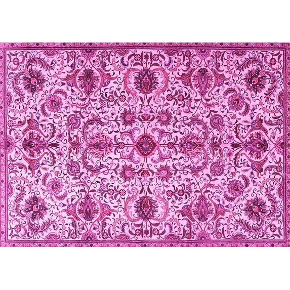 Ahgly Company Indoor Rectangle Persian Pink Traditional Area Rugs, 8' x 12'