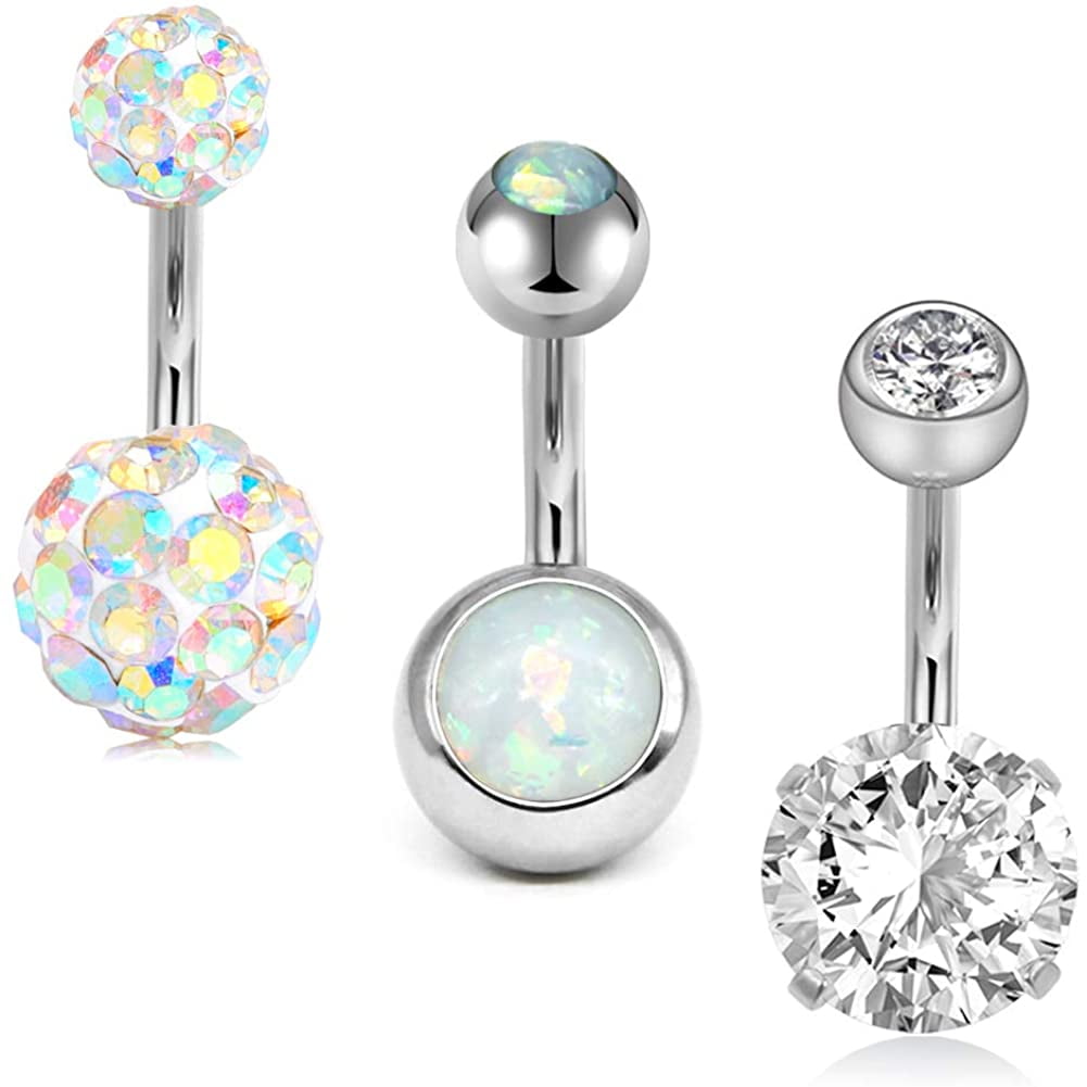 Belly Button Rings Belly Rings for Women Belly Piercing Jewelry Belly Bars Navel Rings Body Piercing Jewelry for Women Navel Piercing 
