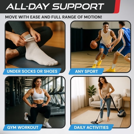 Sleeve Stars Ankle Brace for Sprained Ankle, Ankle Support for Women & Men, Single, Beige, Small