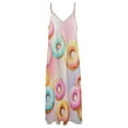 thumbnail image 6 of Colorful Donut Pattern Print Sleeveless Dress Women's Evening Dress Womans Clothing, 6 of 9