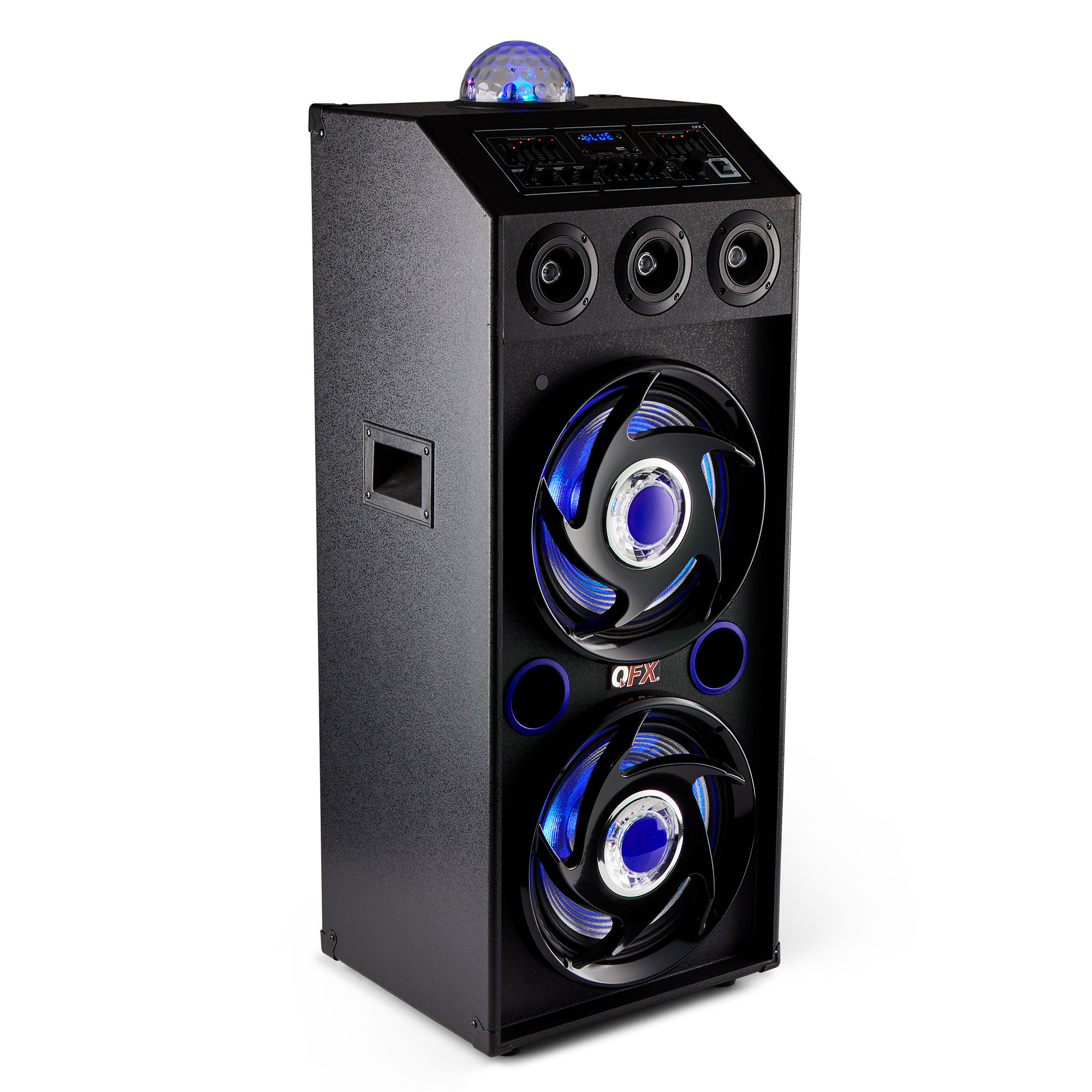 QFX Bluetooth High Power PA Speaker System w/ Blue LED Lights & Mic Inputs - image 2 of 8