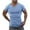 Blue, variant on Mens Black Tshirt Men's Workout Shirts Solid Color T-Shirt for Men Sports Training Tops Stretch Short Sleeve Tees V-Neck Top Men's Casual Summer Shirts