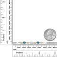 thumbnail image 4 of Gem Stone King 925 Silver and 10K Yellow Gold White Moissanite and London Blue Topaz and White Lab Grown Diamond Bracelet for Women (2.16 Cttw, Gemstone, Oval, Wheat Chain, 7 inches), 4 of 5