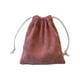 thumbnail image 1 of Bolsa de almacenamiento de pana con correa de cordón, bolso de maquillaje para mujeres, bolso de monedas de gran capacidad con cierre de cordón, rosa, 1 of 5