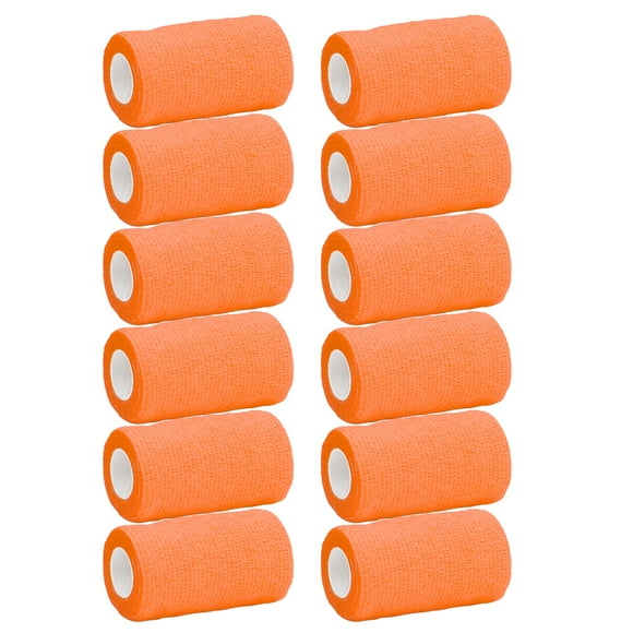 Bandage Wrap 12Pcs Latex Elastic Self Adhesive Wrap Premium Grade Cohesive Breathable Bandages for Cows Dogs Horses 10cm