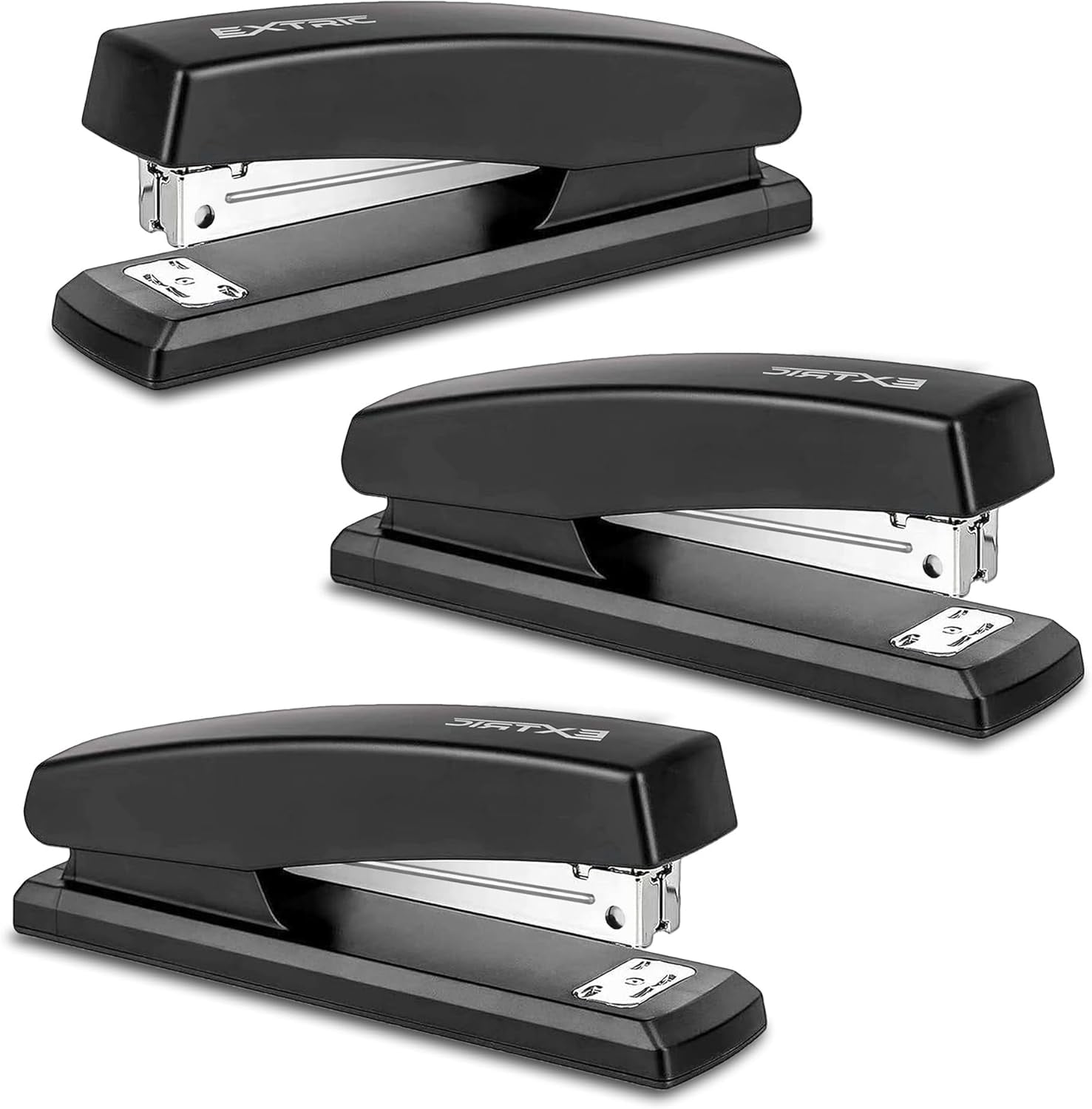 Stapler – Staplers for Desk, Black Stapler Heavy Duty 2 Pack, Staplers 25 Sheet Capacity for Office and Home