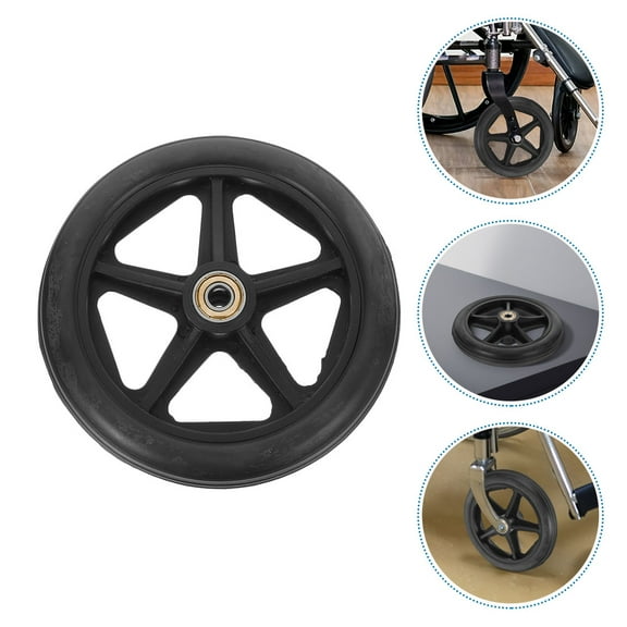 FRCOLOR Wheelchair Front Wheel Replacement Wheelchair Replacement Wheel Tire Wheelchair Replacing Tire Outdoor Wheelchair Tire Part