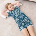 thumbnail image 6 of Silky Satin Kids' Pajama Set Breathable & Smooth Unisex Button-Down Pajamas Abstract Turtle Pattern, 6 of 8