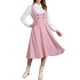 thumbnail image 1 of Vestido Pinafore Vintage Allegra K para Mujer con Encaje, Overoles Midi con Botones y Bolsillos M Rosa, 1 of 6