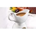 thumbnail image 4 of Porcelain Gravy Sauce Boat with Stand and Candle, white, 4 of 4